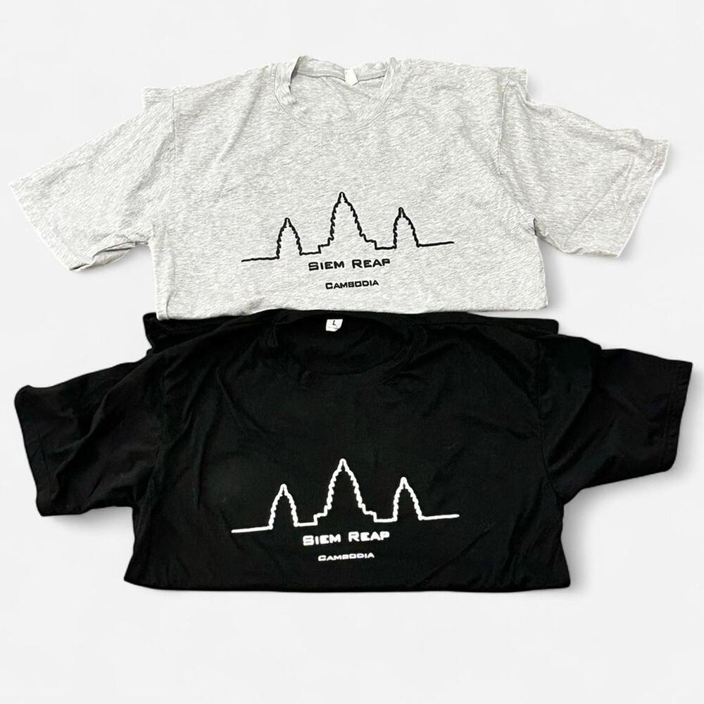 Cambodia graphic tees siem reap mens large travel resort casual